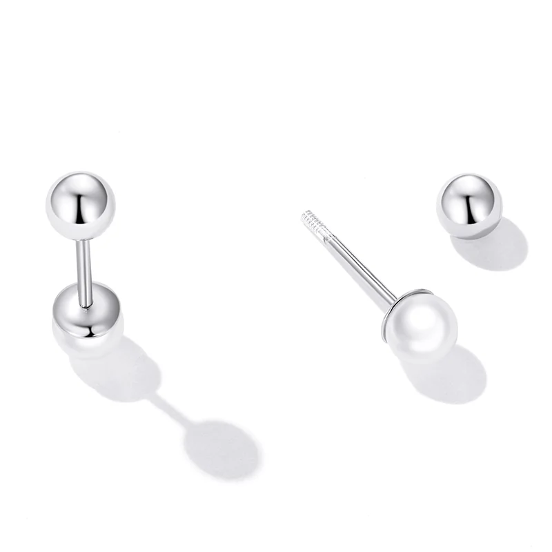 Cercei din Argint Petite Pearl Studs Silver [2]