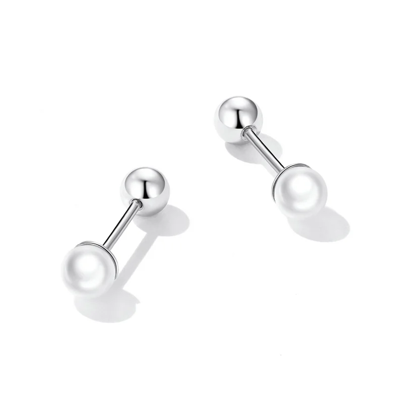 Cercei din Argint Petite Pearl Studs Silver [3]