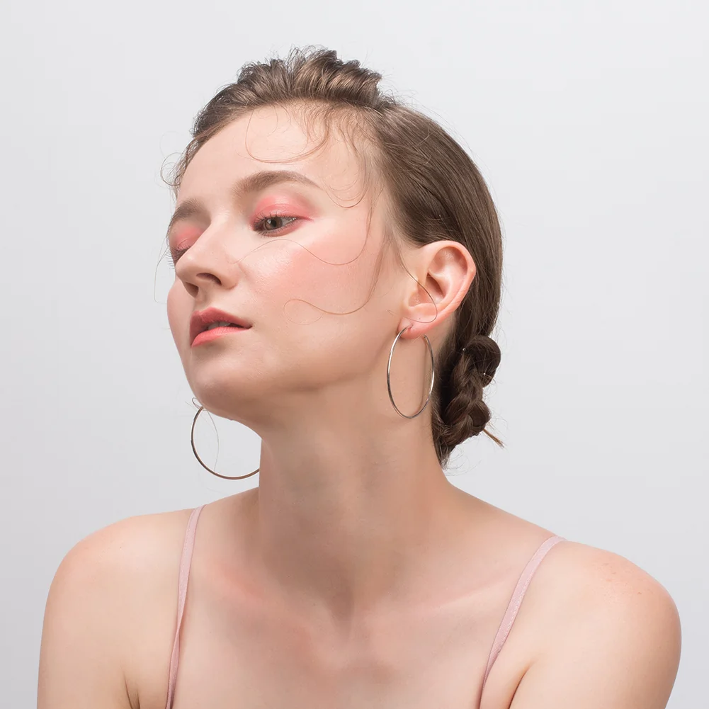 Cercei din Argint Silhouette Hoop Elegance Big [2]