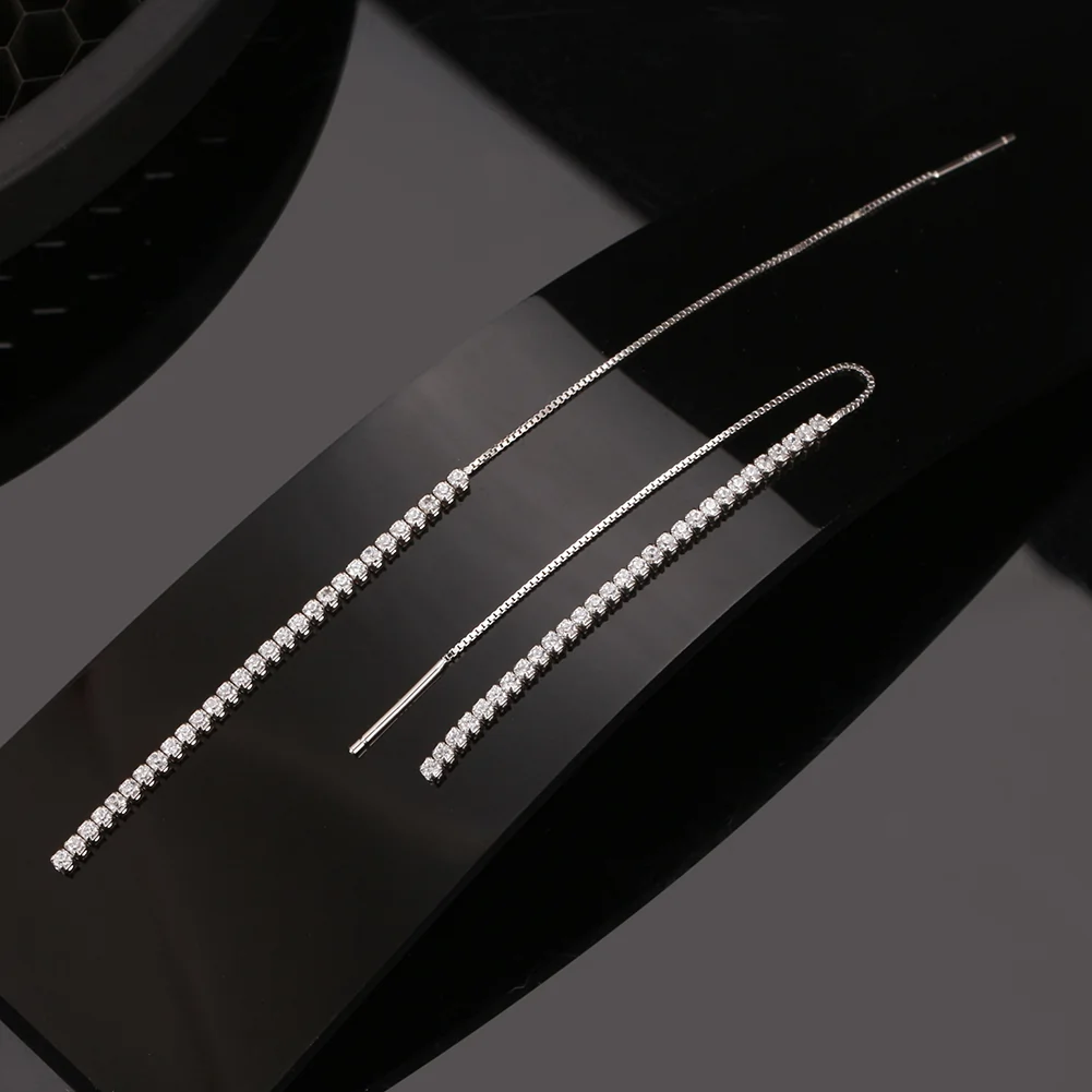 Cercei din Argint Silver Glitter Threads [2]