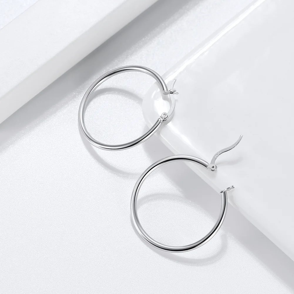 Cercei din Argint Silver Hoop Classics [2]