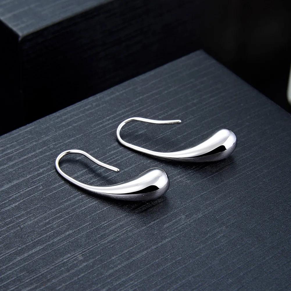 Cercei din Argint Sleek Gold Droplets [3]