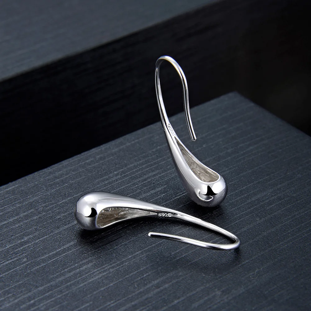 Cercei din Argint Sleek Silver Droplets [3]