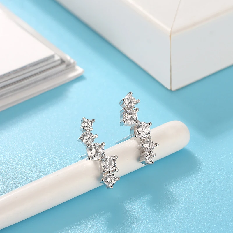 Cercei din Argint Sparkling Cluster Silver [5]