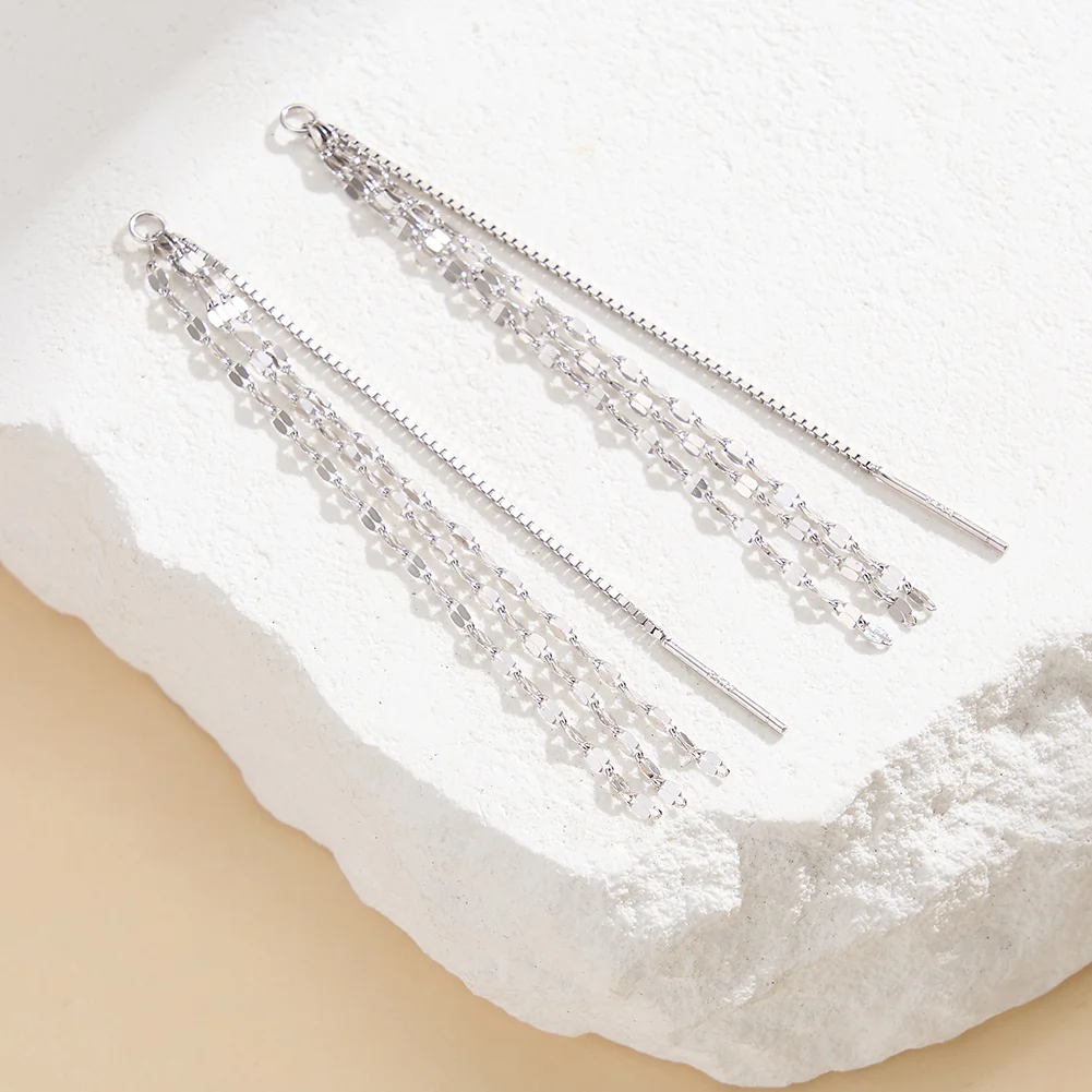 Cercei din argint Tassel Argintiu [2]