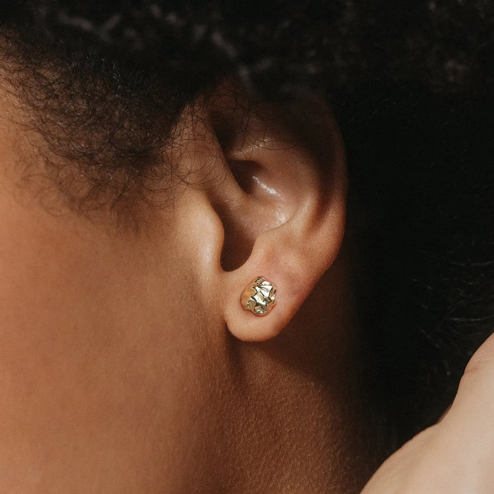 Cercei din argint Terrain Argintiu NURIA [4]