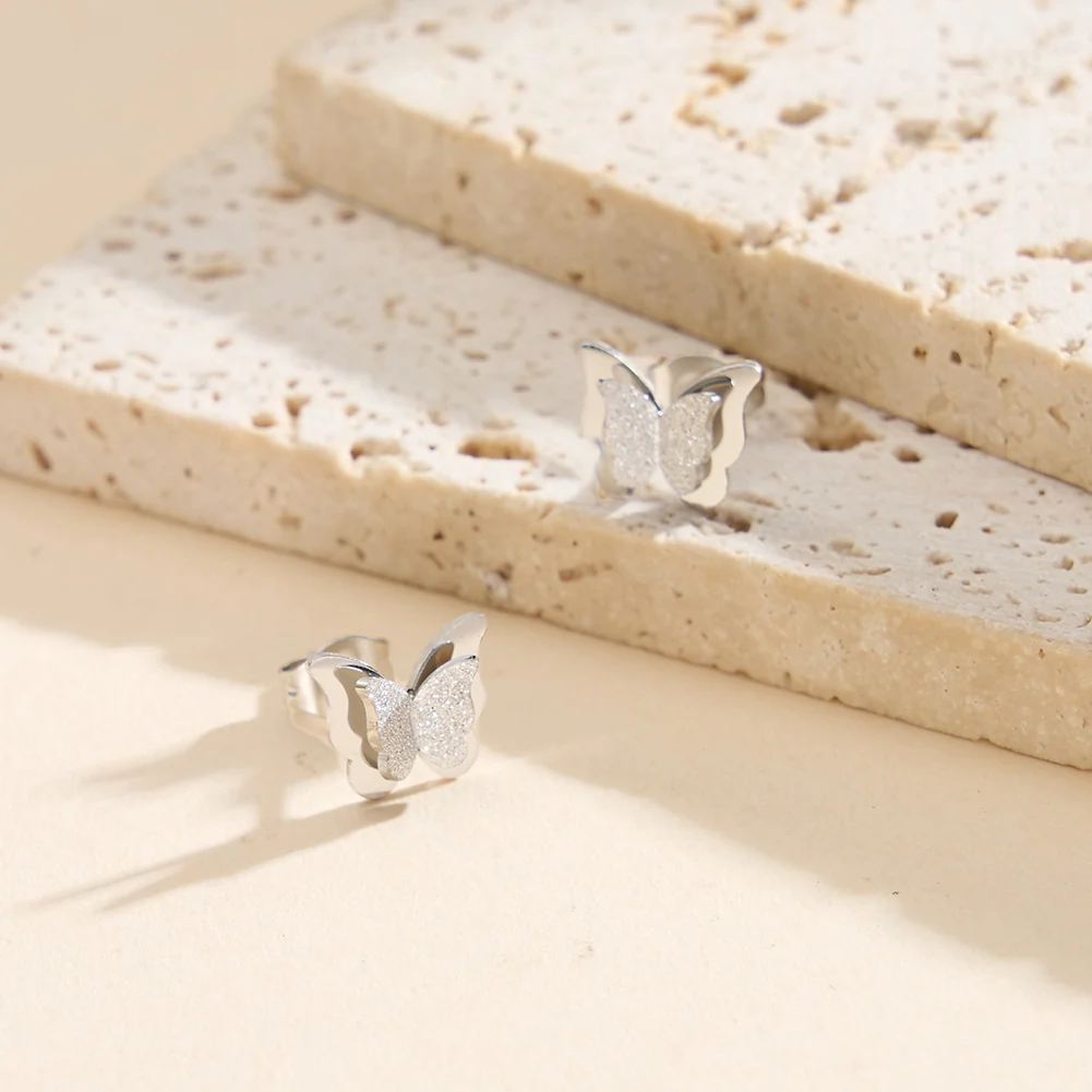 Cercei Statement Fluture Flutter Argintiu [2]