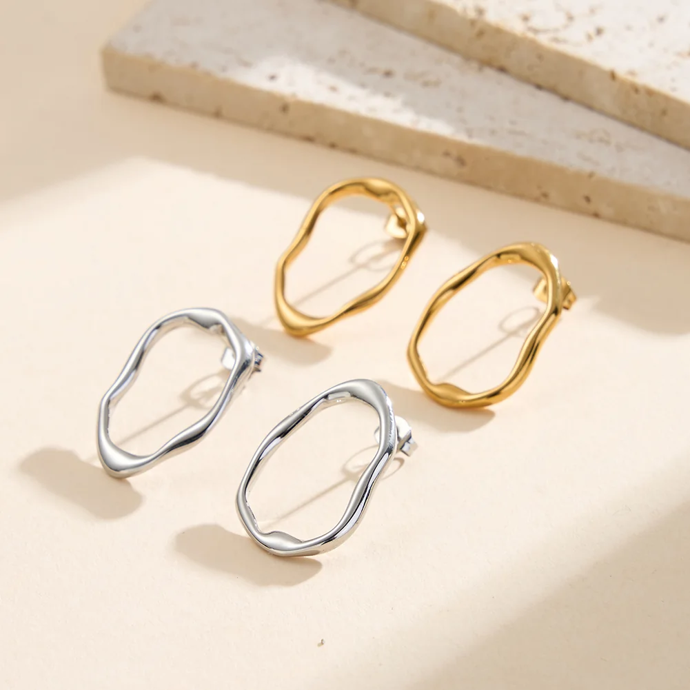 Cercei Statement Organic Flow Auriu [3]