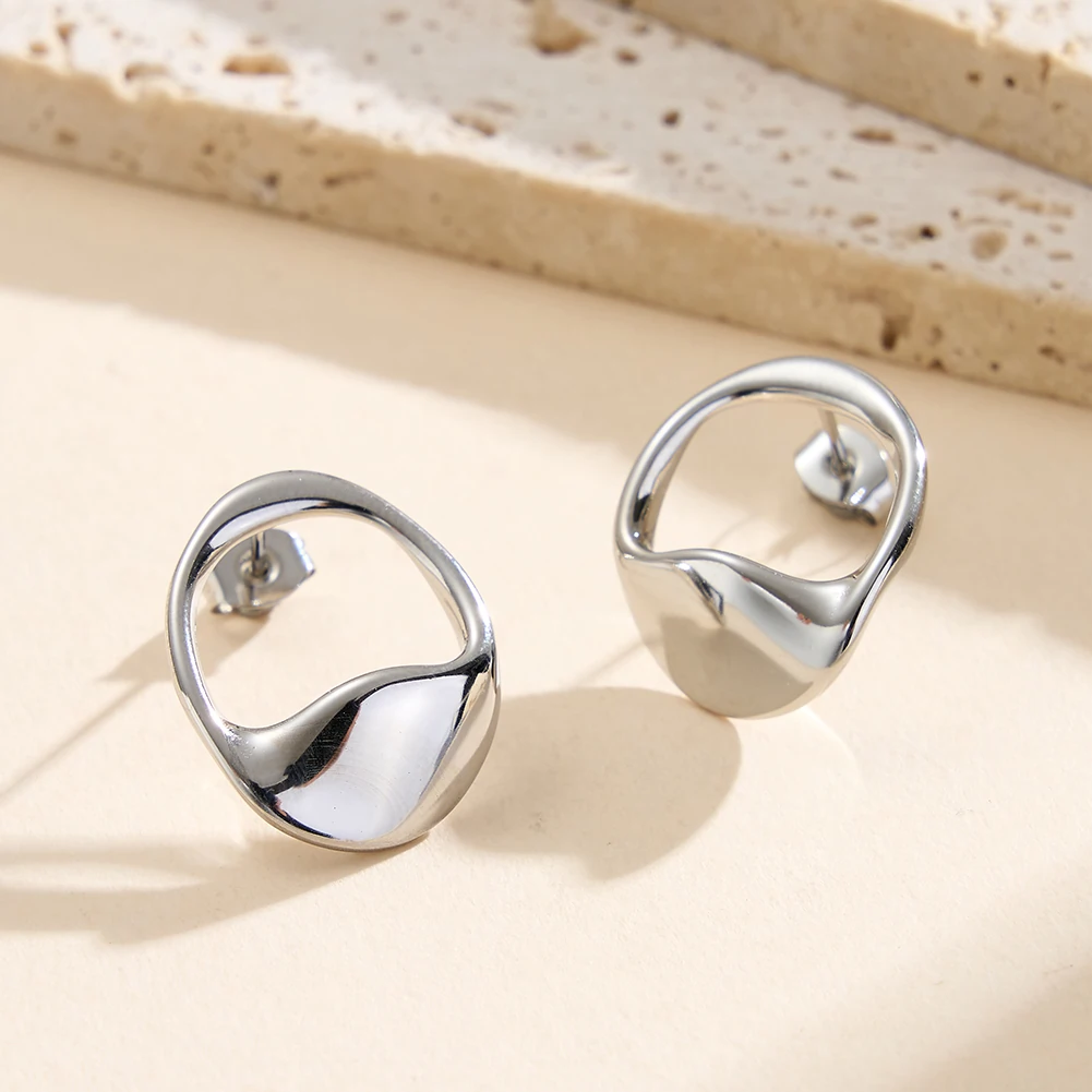 Cercei Statement Organic Void Argintiu [2]