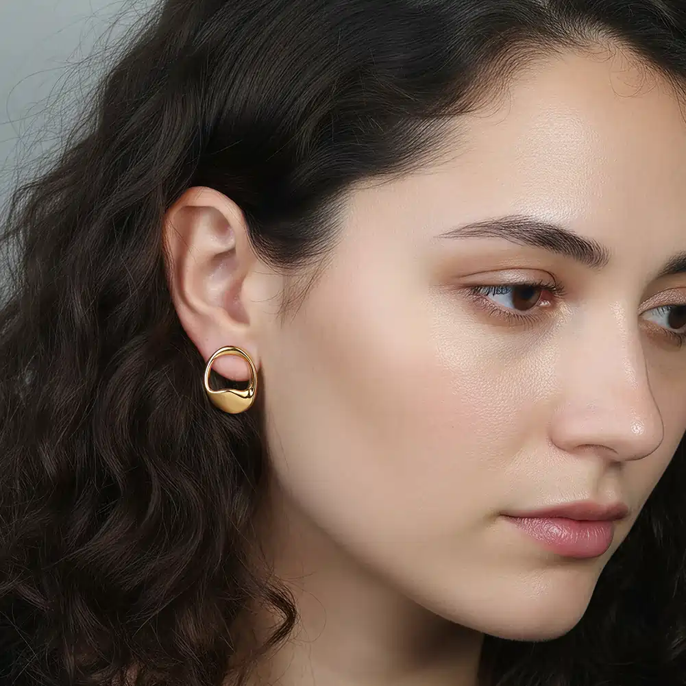 Cercei Statement Organic Void Auriu [4]