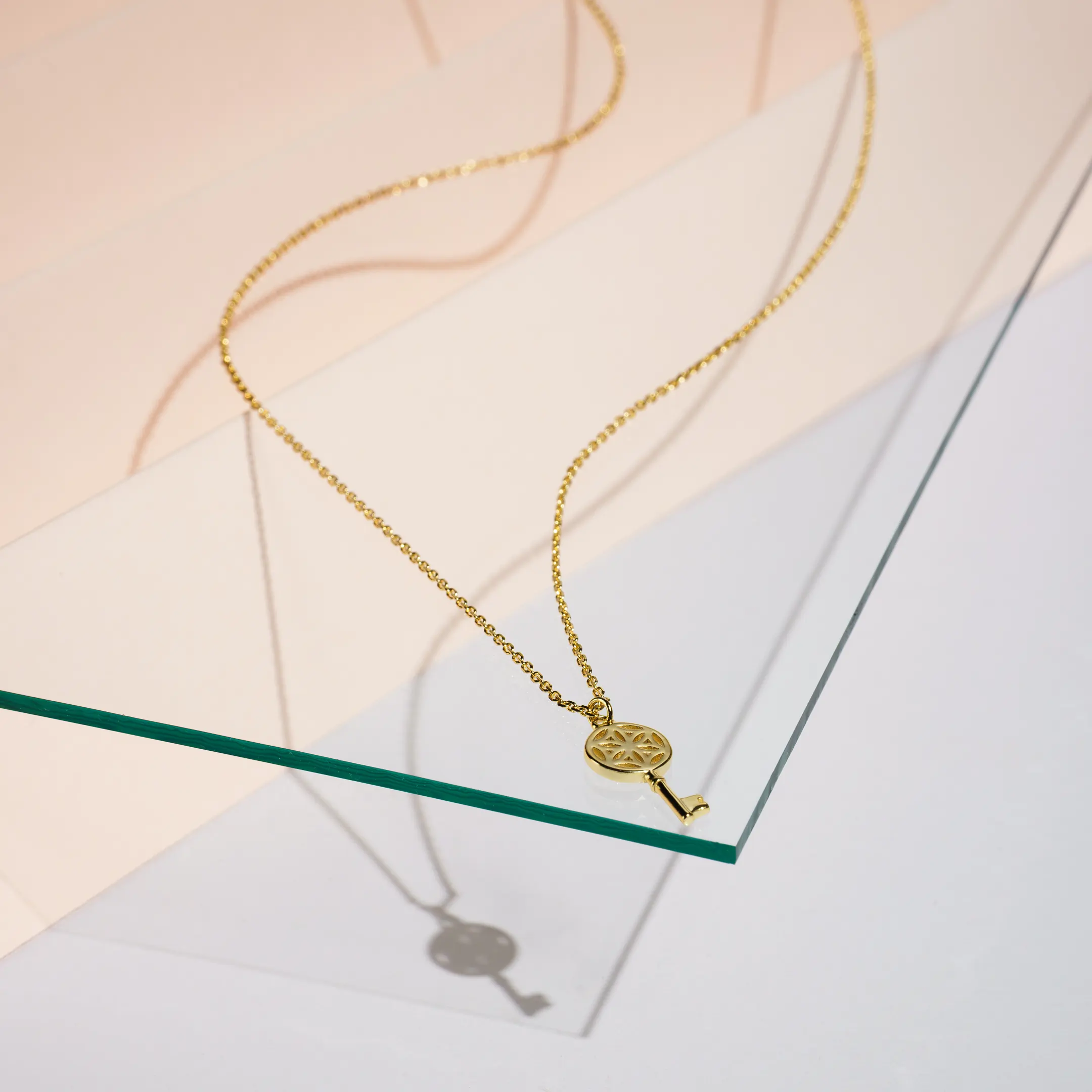 Colier din argint Cheie Auriu Inner Code [2]