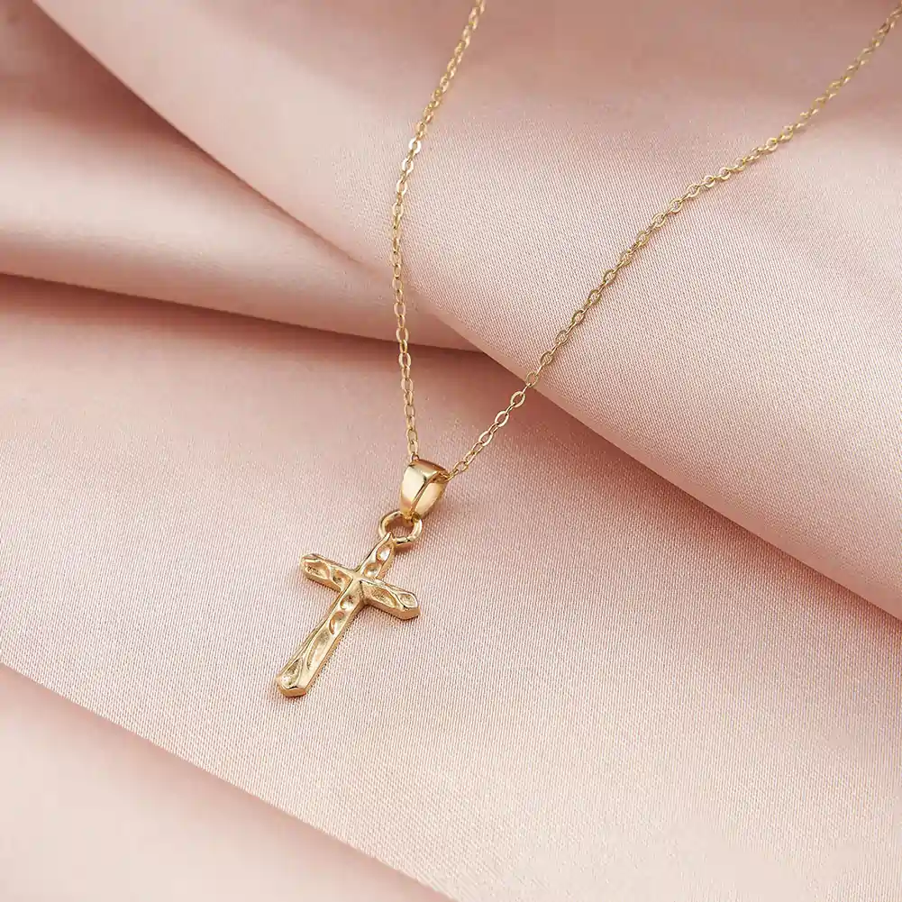Colier din Argint Cross Pendant Gold [2]