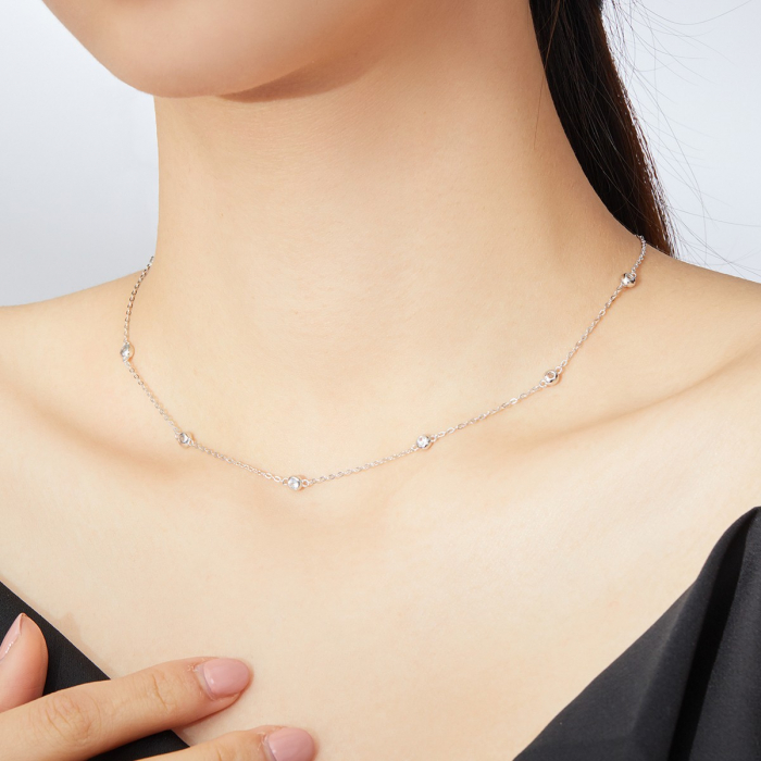 Colier din argint Crystal String [5]