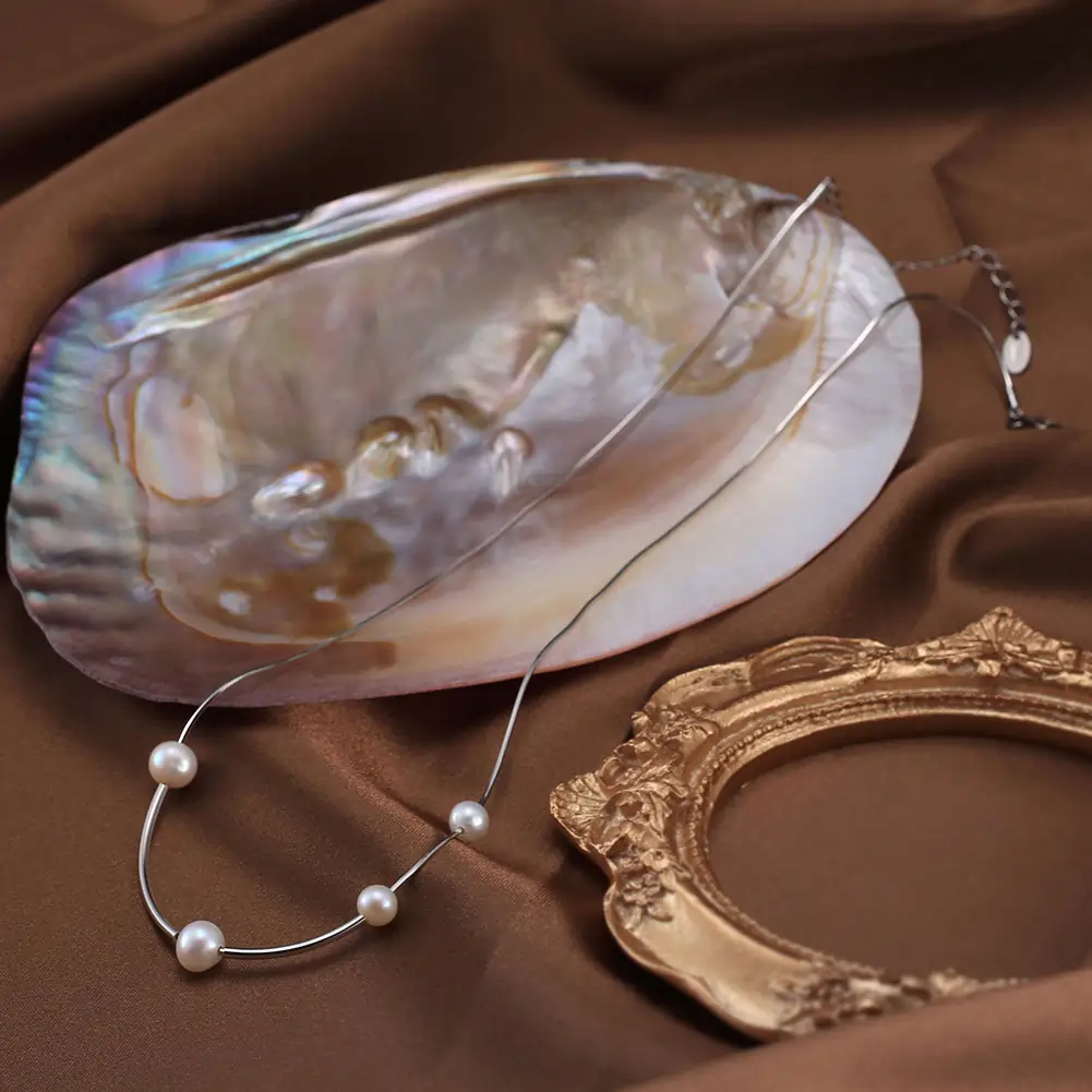 Colier din Argint cu Perle Naturale de Cultură Arc Pearls Silver [3]