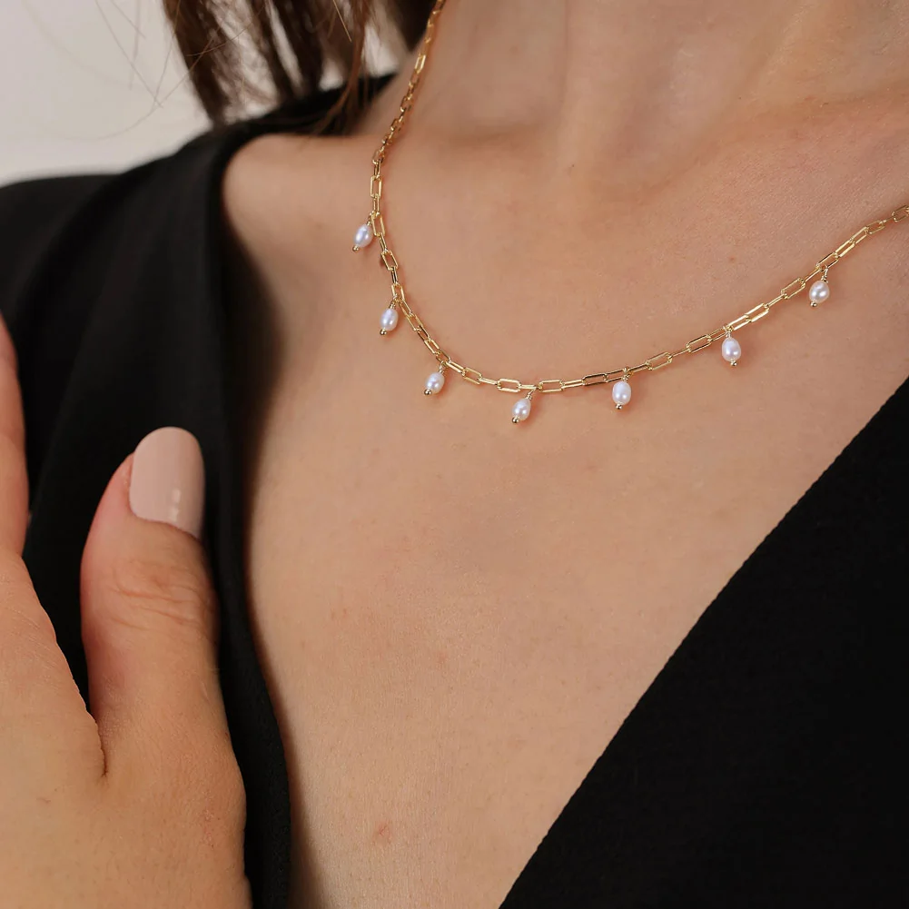 Colier din Argint cu Perle Naturale de Cultură Bold Pearls [2]