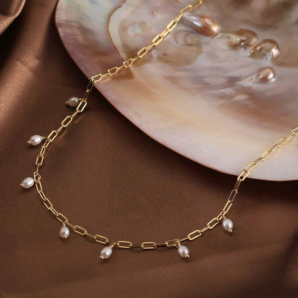 Colier din Argint cu Perle Naturale de Cultură Bold Pearls [4]