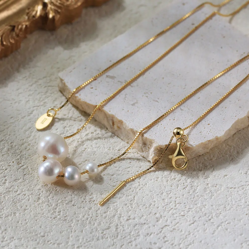 Colier din Argint cu Perle naturale de cultură Elegant Multi-Pearl [3]