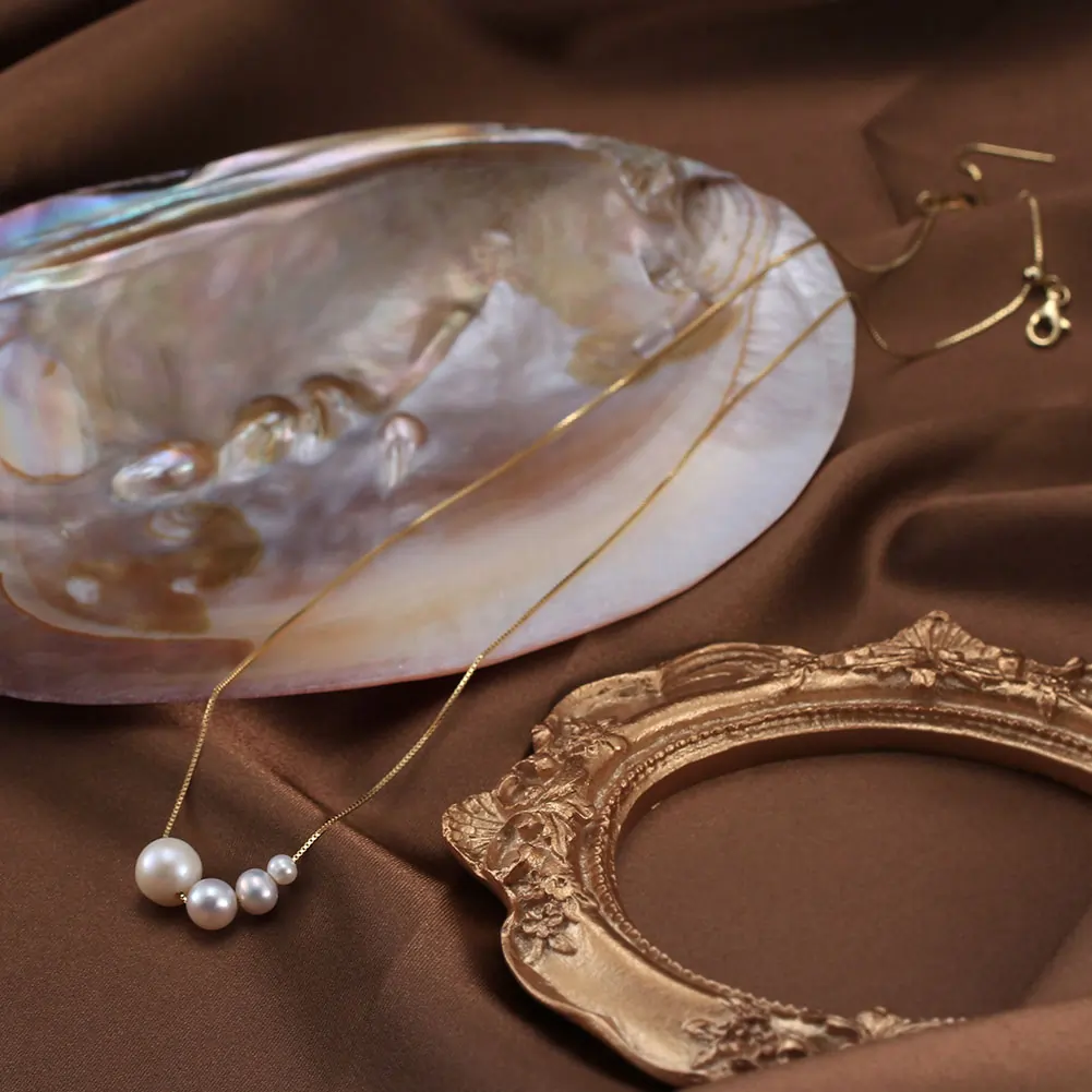 Colier din Argint cu Perle naturale de cultură Elegant Multi-Pearl [4]