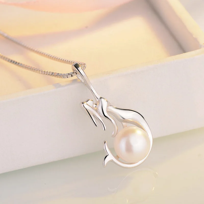 Colier din Argint cu Perle Naturale de Cultură Flame Pearl Silver [4]
