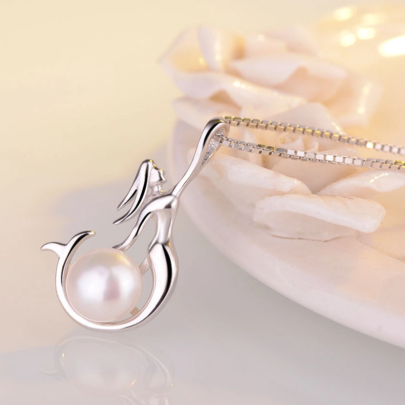 Colier din Argint cu Perle Naturale de Cultură Flame Pearl Silver [3]