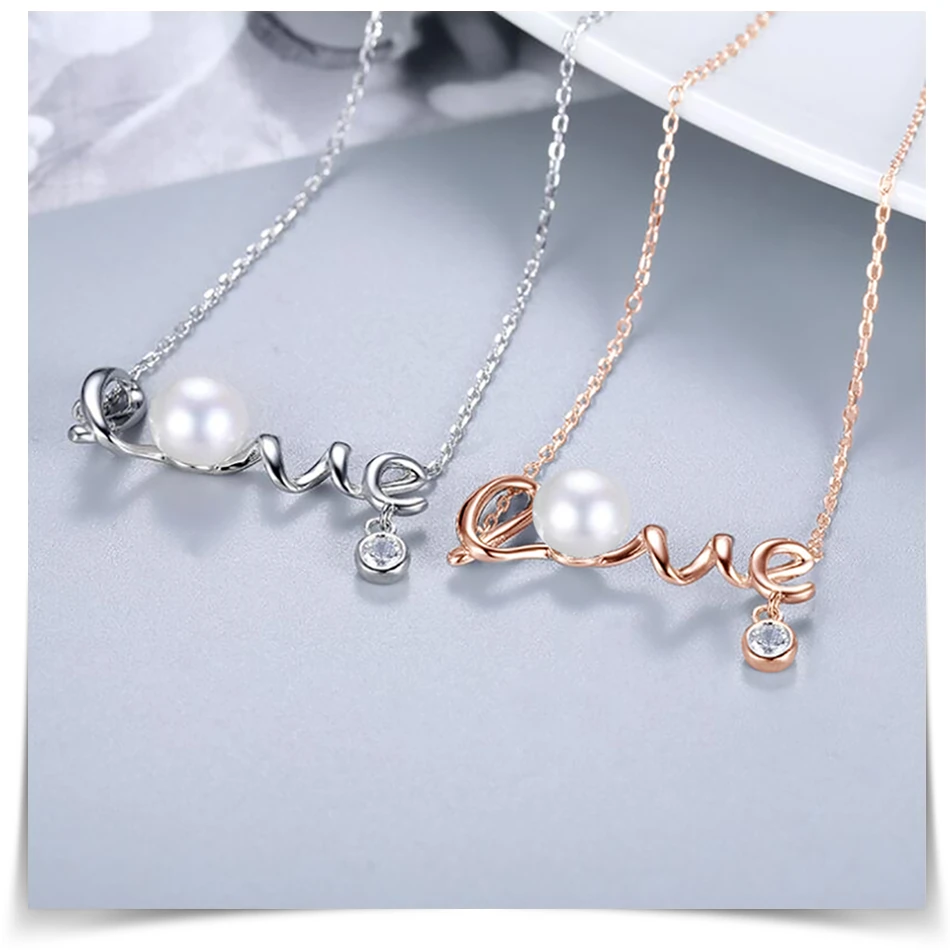 Colier din Argint cu Perle Naturale de Cultură Love Charm Rose [3]