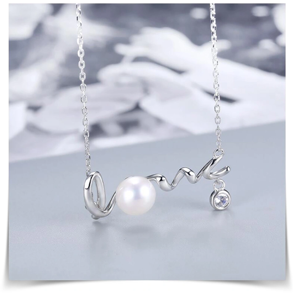 Colier din Argint cu Perle Naturale de Cultură Love Charm Silver [2]