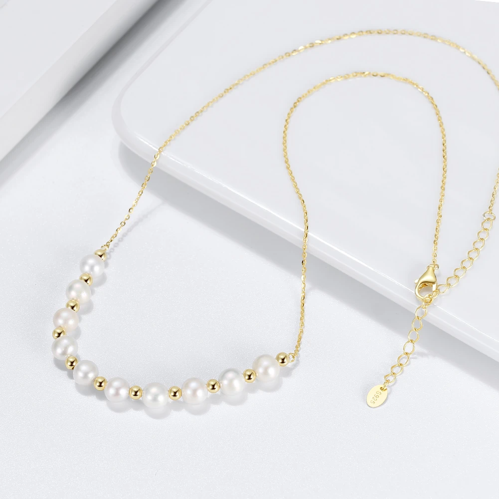 Colier din Argint cu Perle Naturale de Cultură Lustrous Elegance Silver [3]