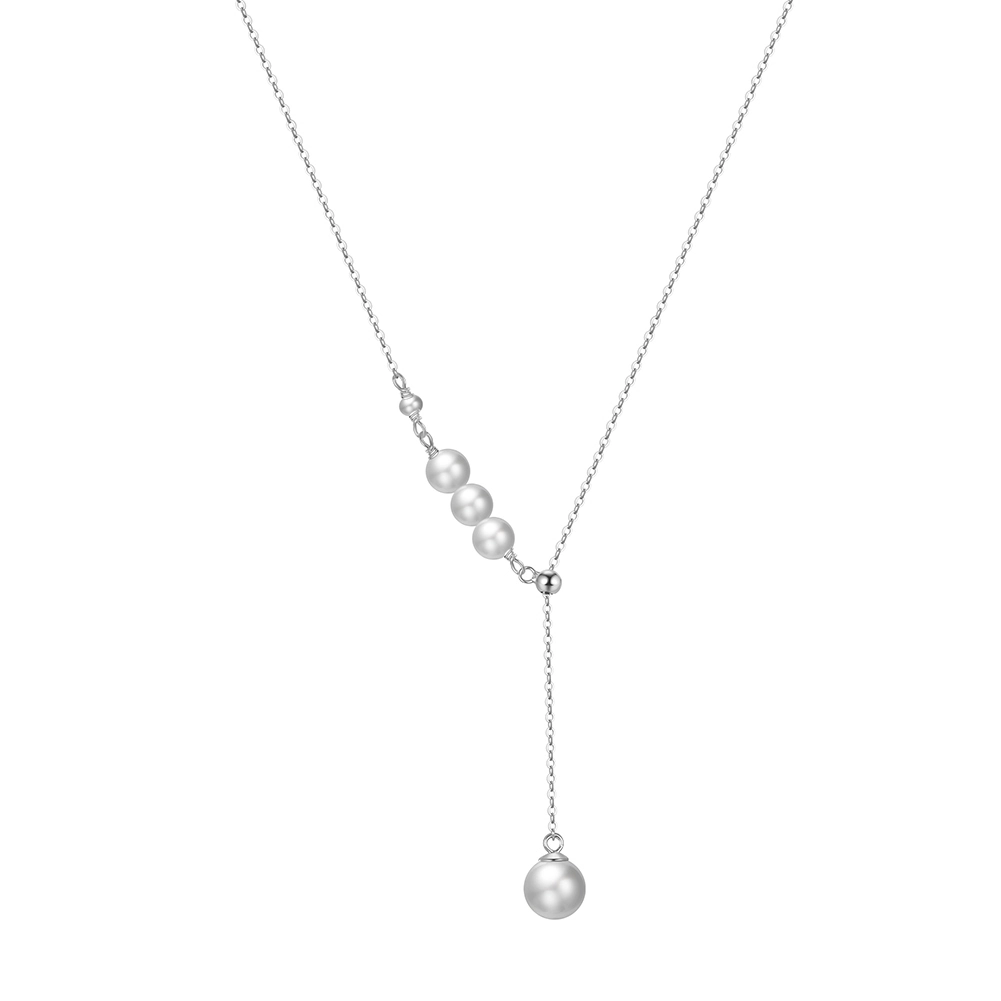Colier din Argint cu Perle Naturale de Cultură Modern Drop Silver [1]