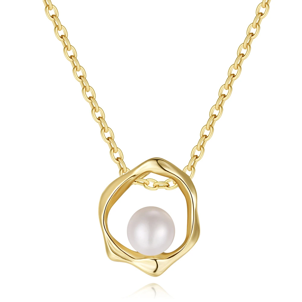 Colier din Argint cu Perle Naturale de Cultură Modern Pearl Gold [1]
