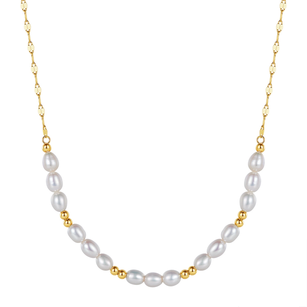 Colier din Argint cu Perle Naturale de Cultură Pearl Balance Gold [1]