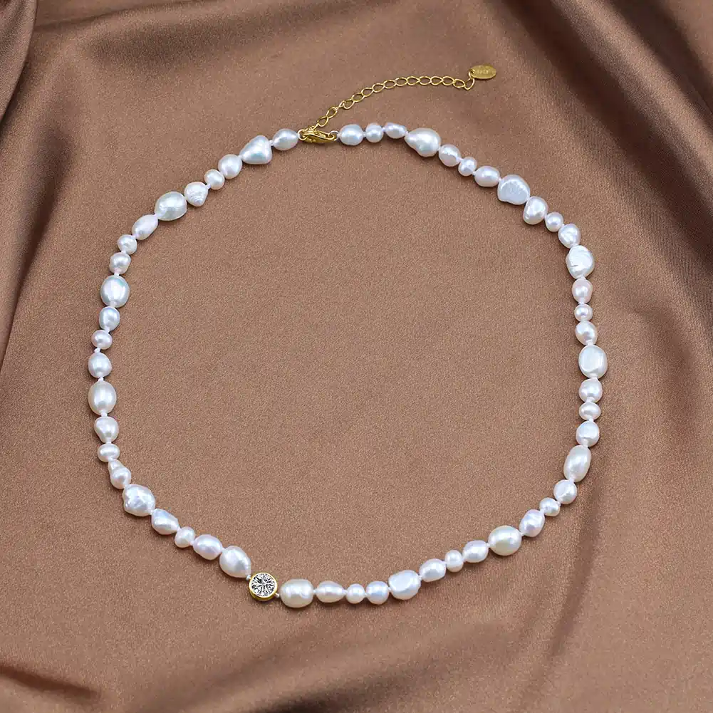 Colier din Argint cu Perle Naturale de Cultură Pearl Glow [2]