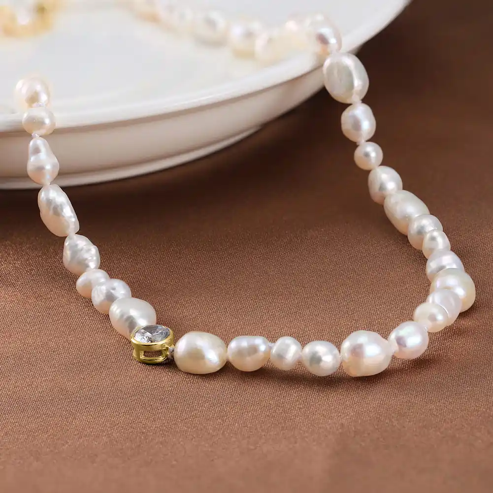 Colier din Argint cu Perle Naturale de Cultură Pearl Glow [4]