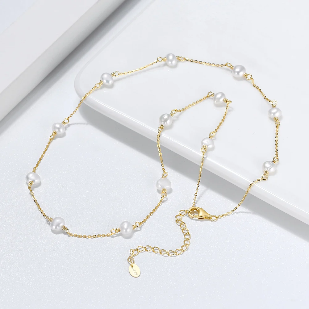 Colier din Argint cu Perle Naturale de Cultură Pearl Harmony Gold [2]