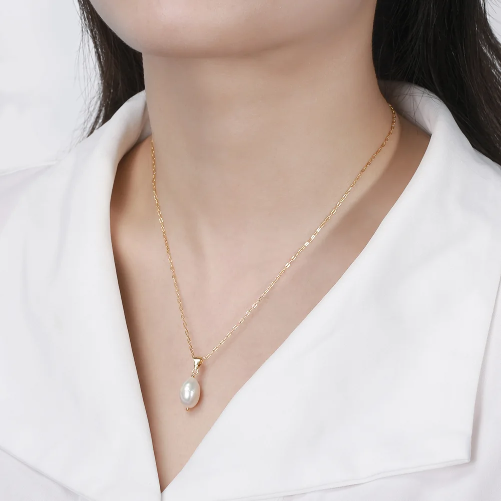 Colier din Argint cu Perle Naturale de Cultură Classic Pearl Silver [3]