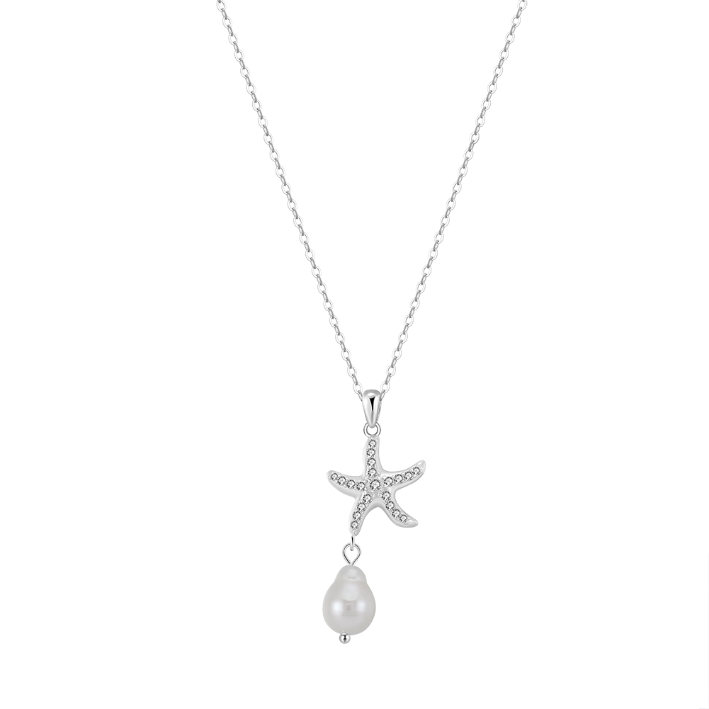 Colier din Argint cu Perle Naturale de Cultură Starry Drop Silver [1]