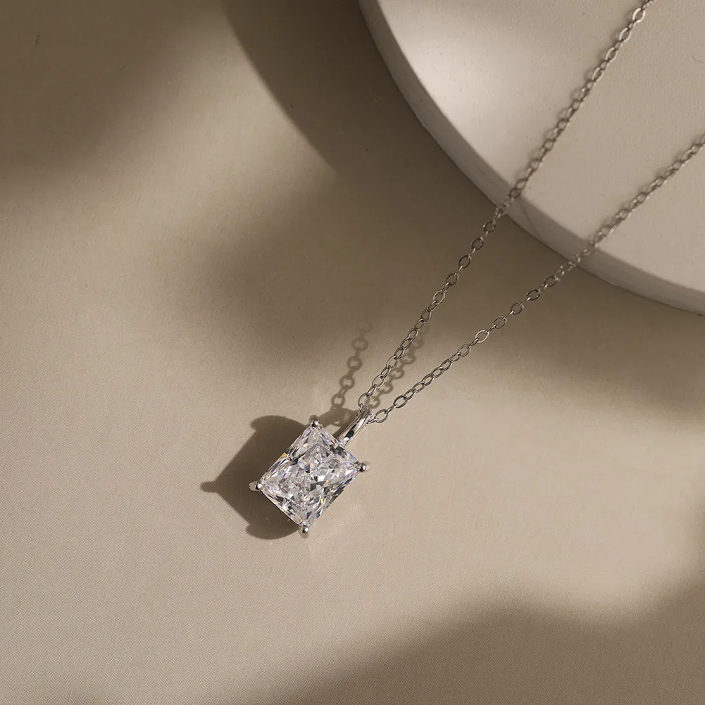 Colier din argint cu zirconiu Radiant Solitaire Argintiu [2]