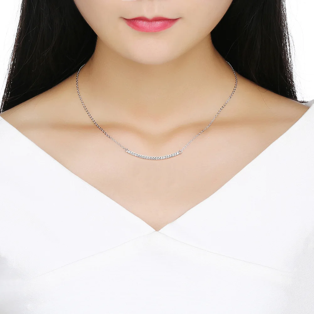 Colier din Argint Curved Bar Silver [4]