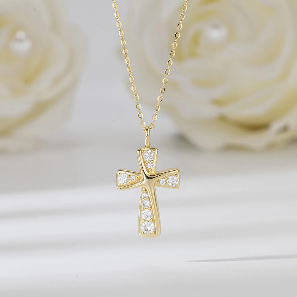 Colier din Argint Gold Cross Pendant [2]