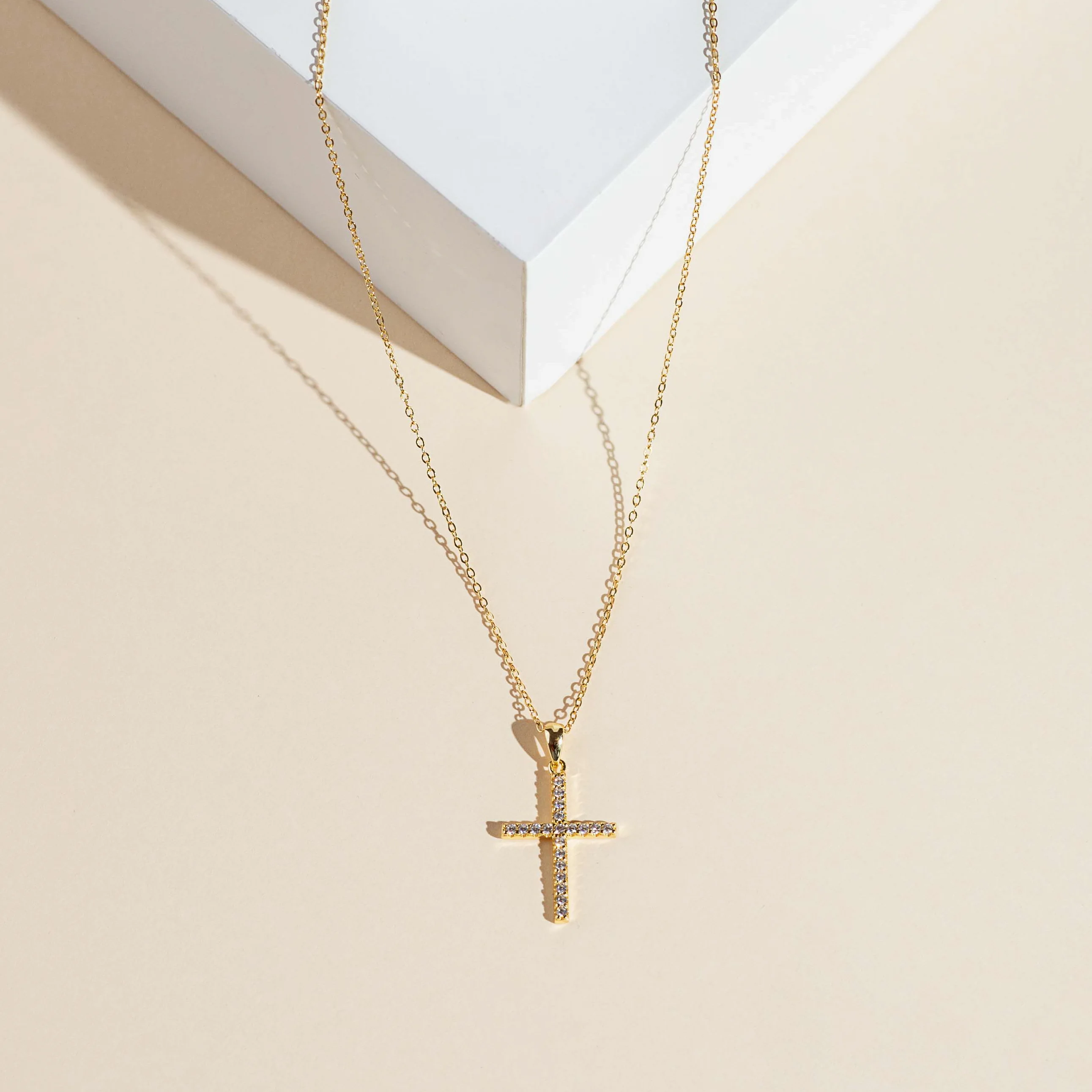 Colier din Argint Gold Crystal Cross [3]