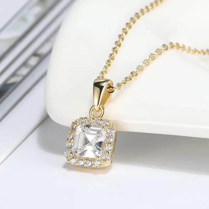 Colier din Argint Golden Glamour Pendant [2]