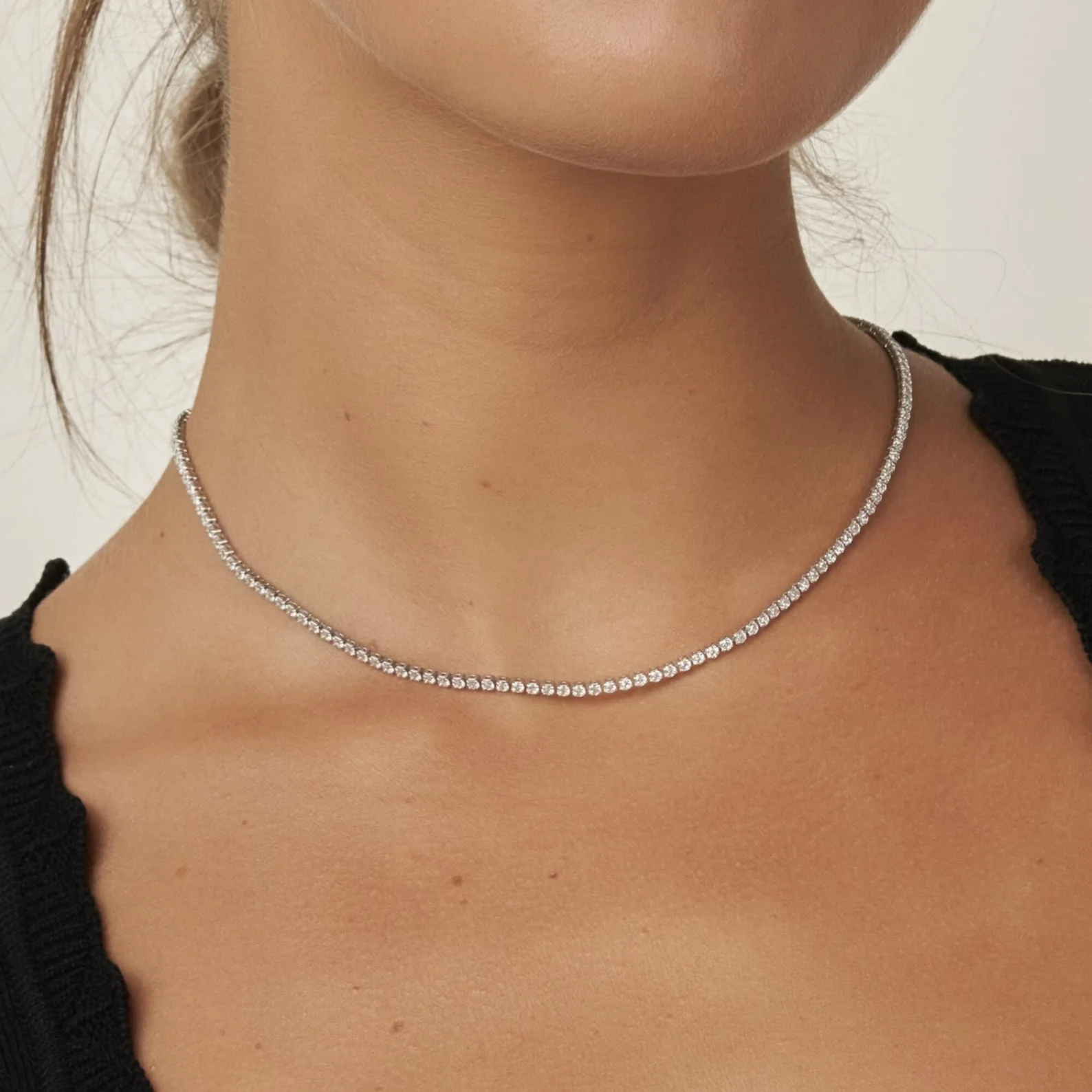 Colier din Argint Nuria Sparkling Silver Tennis [4]