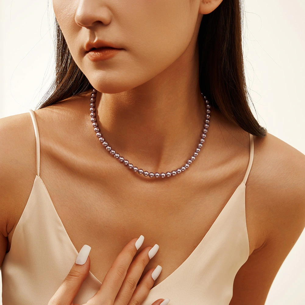 Colier din Argint Purple Pearl Silver [3]
