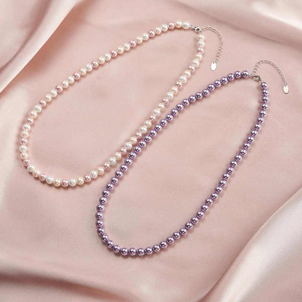 Colier din Argint Purple Pearl Silver [5]