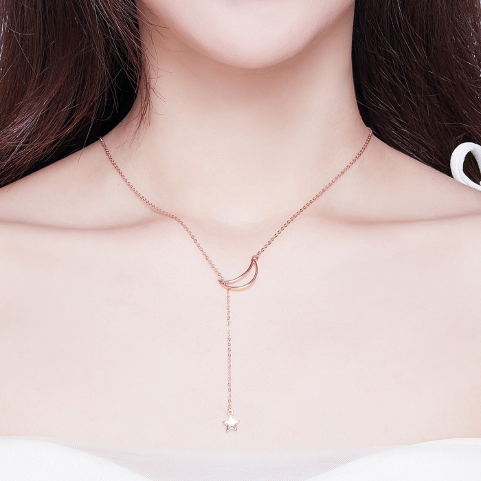 Colier din argint Venus and Moon Rose [2]