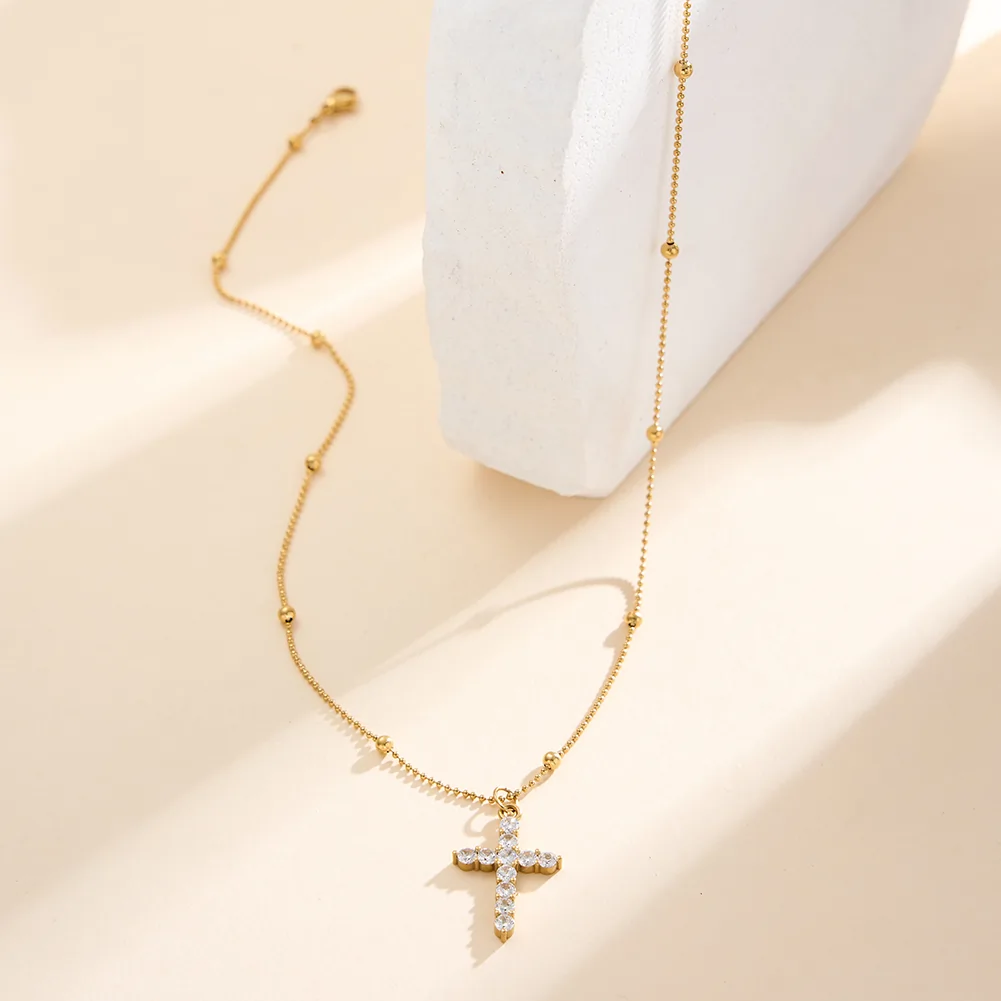 Colier Statement Cross Auriu [2]