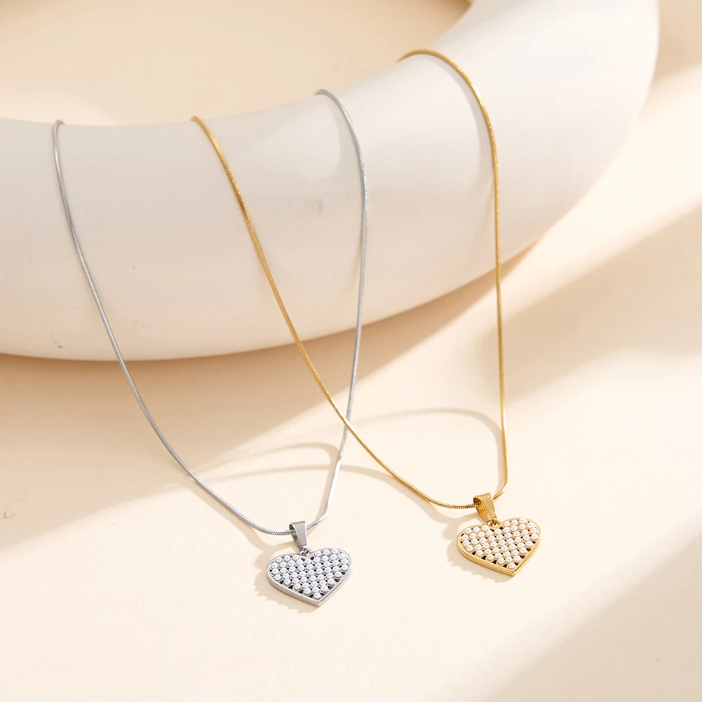 Colier Statement cu Perle Shell Amour Argintiu [3]