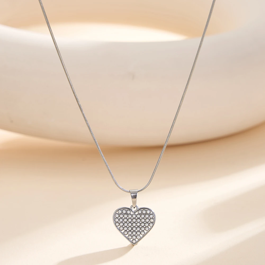 Colier Statement cu Perle Shell Amour Argintiu [2]