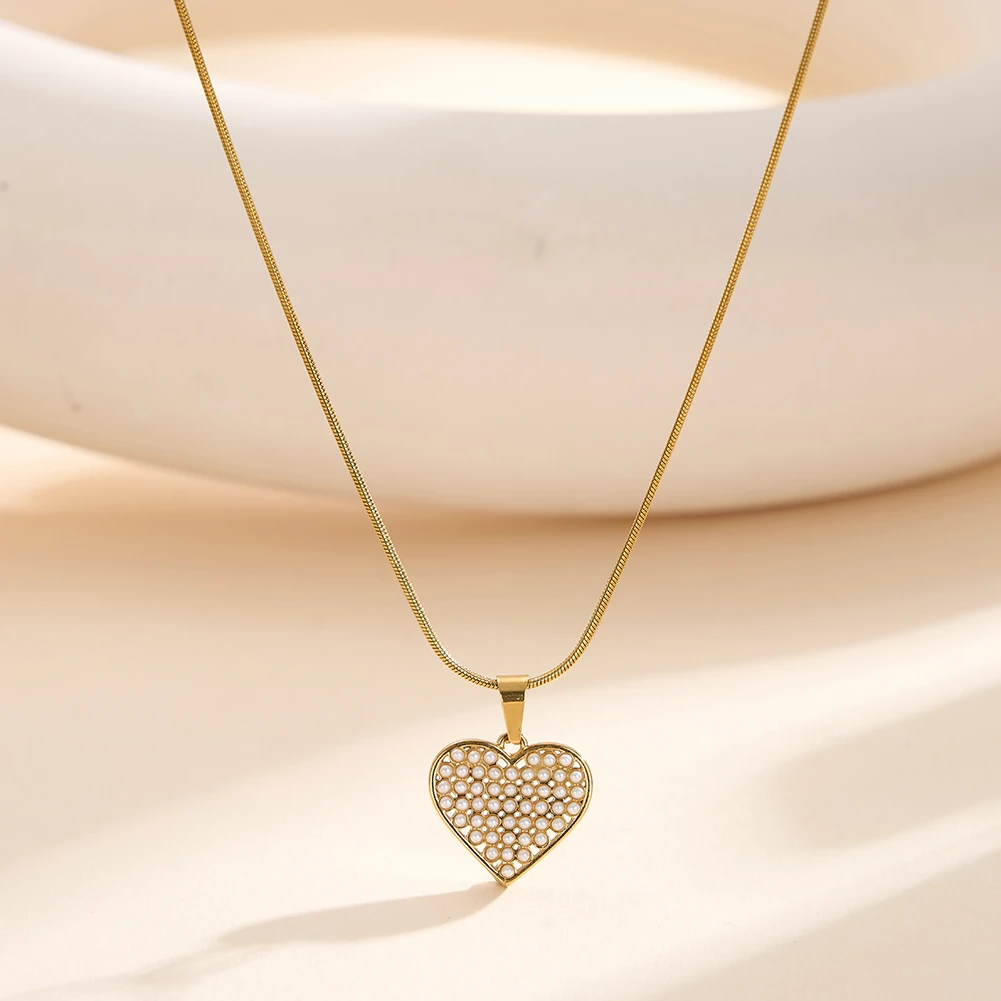 Colier Statement cu Perle Shell Amour Auriu [2]