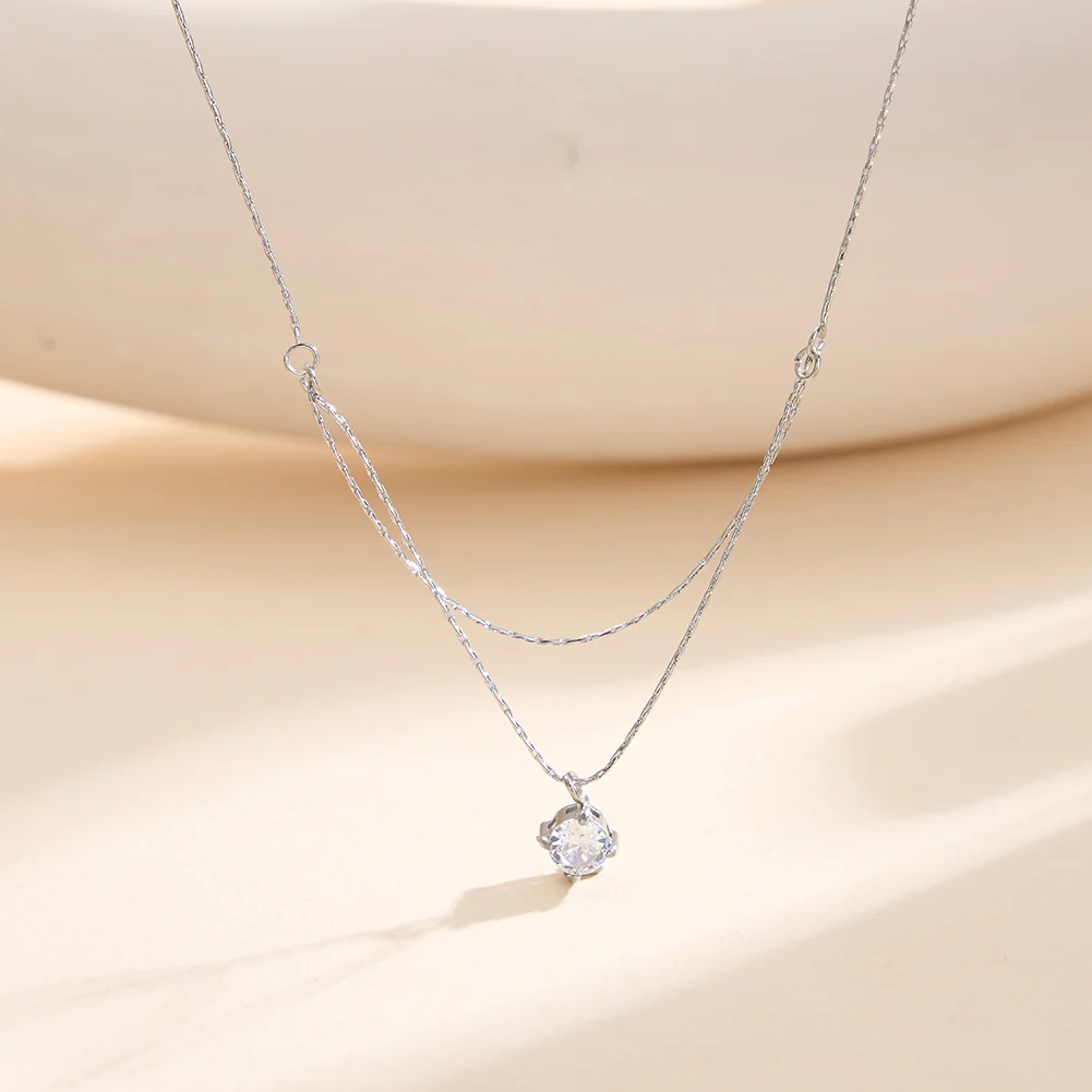 Colier Statement Double Chain Argintiu [2]