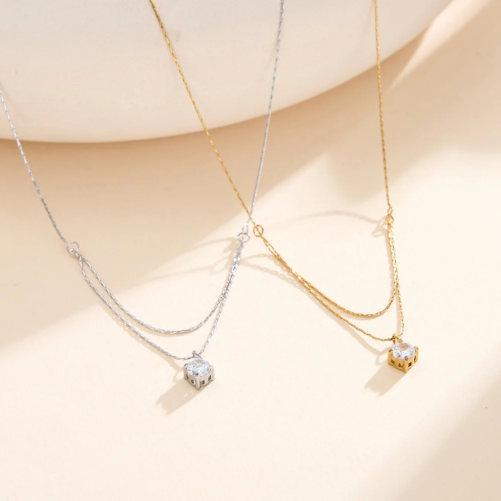 Colier Statement Double Chain Auriu [3]